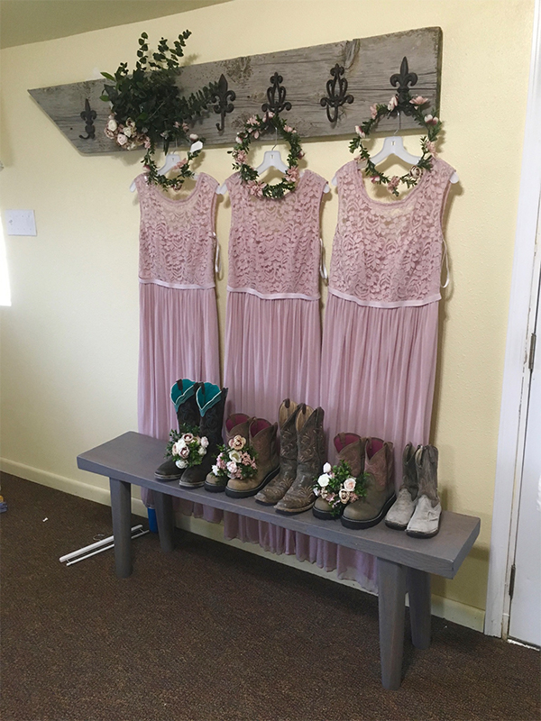 Bridal party suite for the bride and bridesmaids to get ready on the day of the wedding