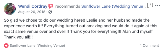 wedding testimonial